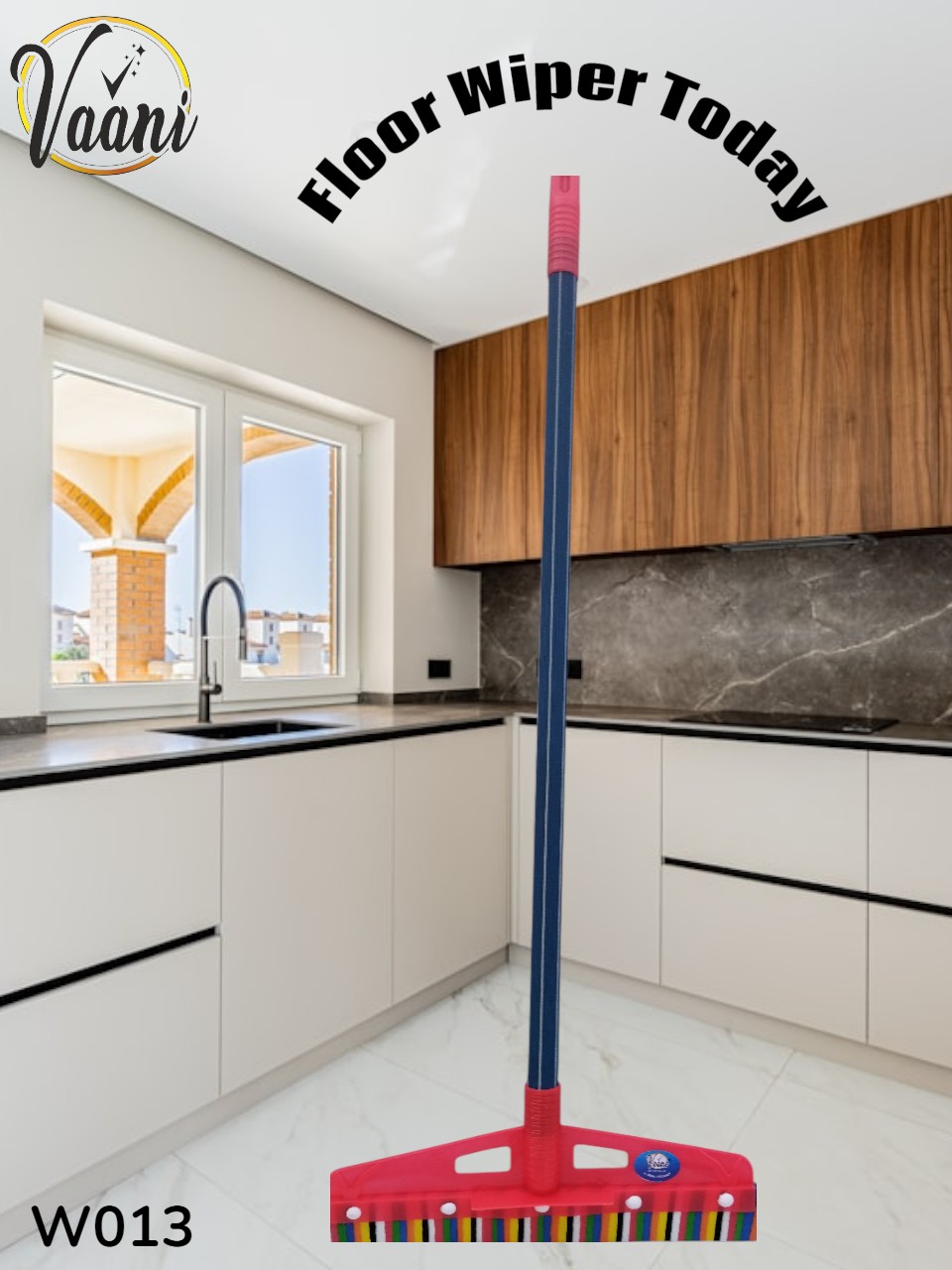 Vaani Today Floor Wiper 16 Inch W013 with Heavy PVC Pipe Vaani Today Floor Wiper 16 inch with 3 feet heavy PVC pipe available in 3 colors – strong floor cleaning wiper