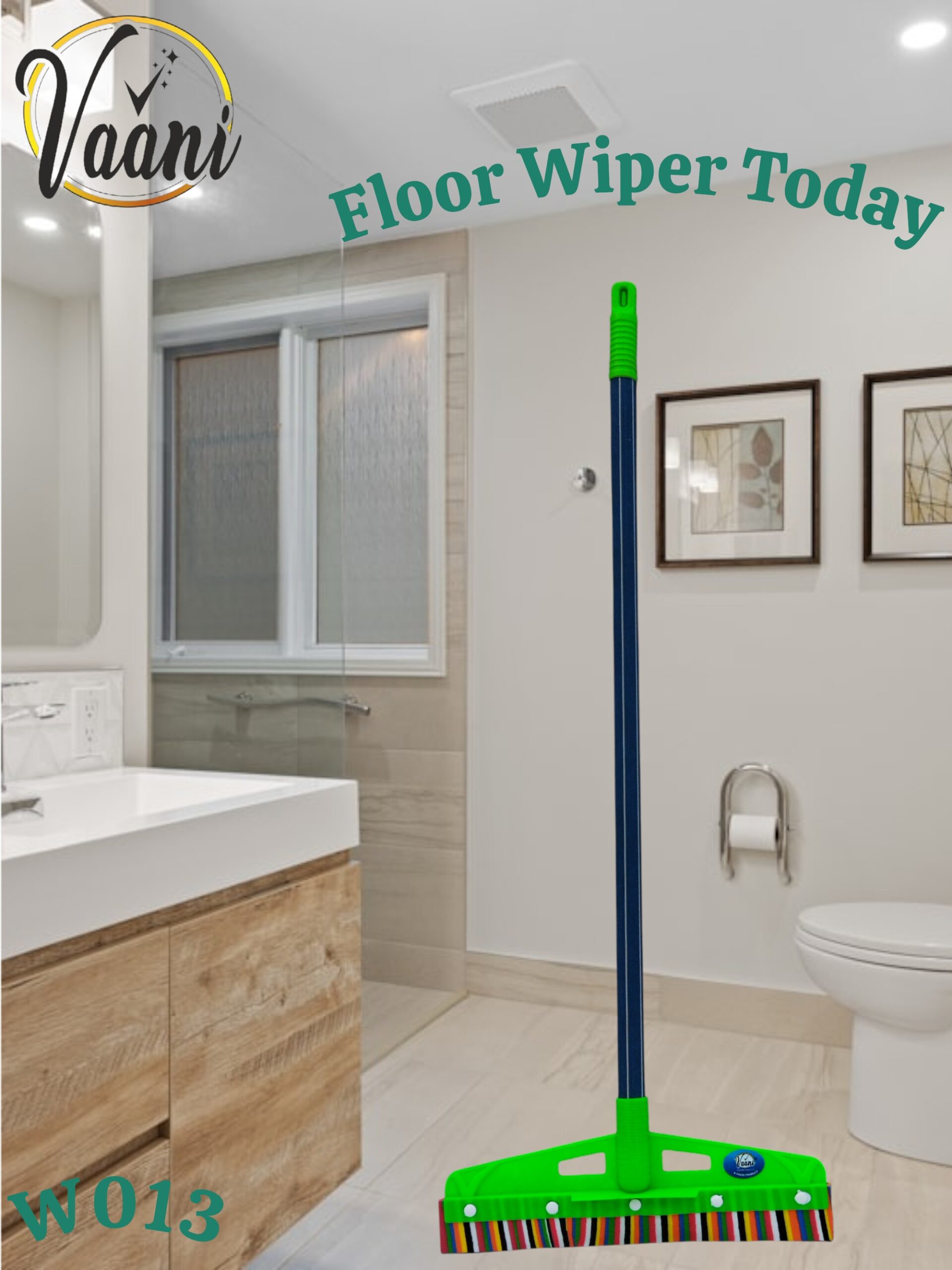 Vaani Today Floor Wiper 16 Inch W013 with Heavy PVC Pipe Vaani Today Floor Wiper 16 inch with 3 feet heavy PVC pipe available in 3 colors – strong floor cleaning wiper
